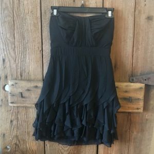 Black Strapless Cocktail Dress 3/4